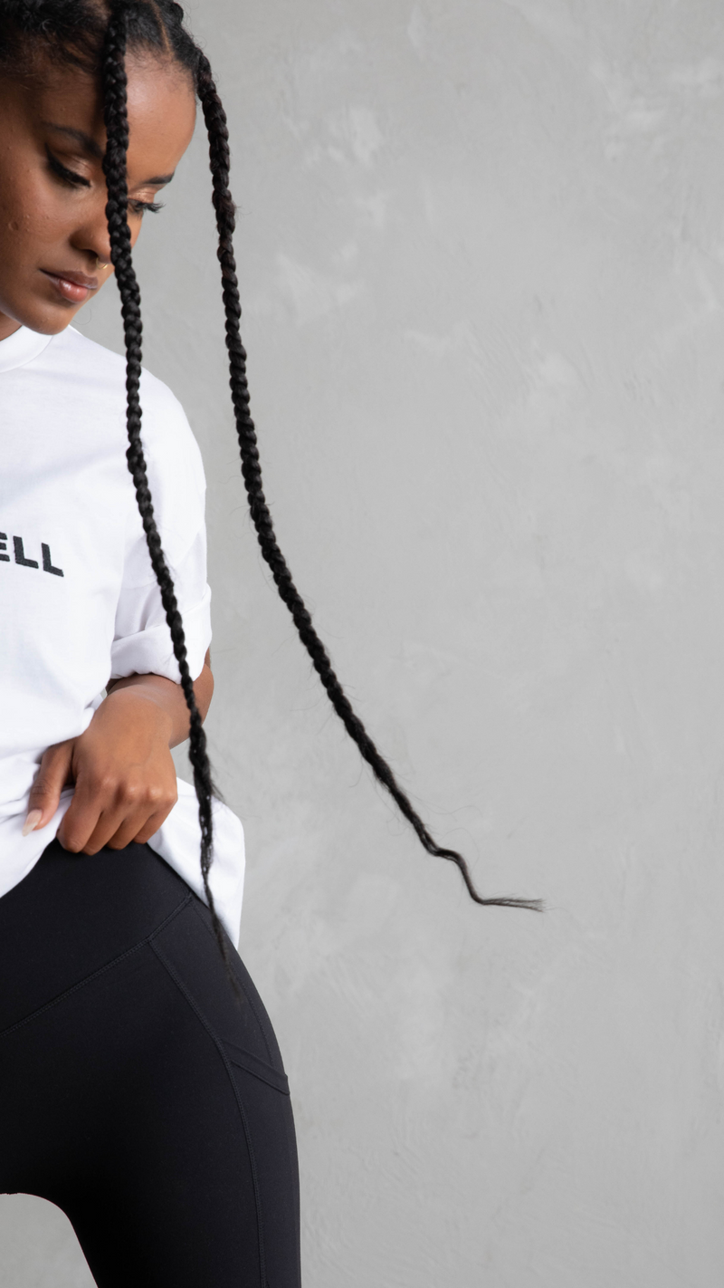 CTL Active Oversized Longline Tee - White