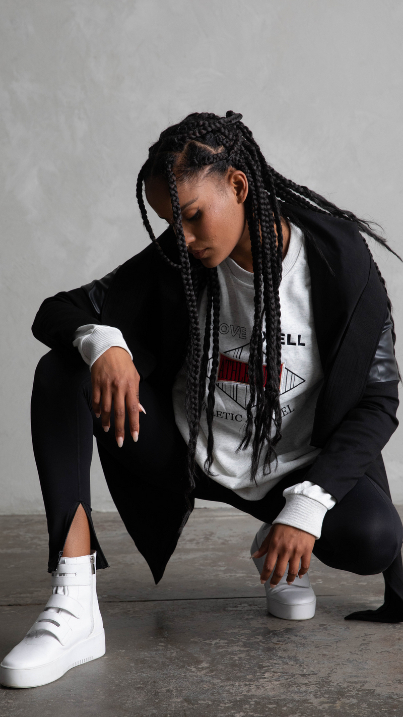 CTL Activewear Full Length Leggings with Inner Zip - Black