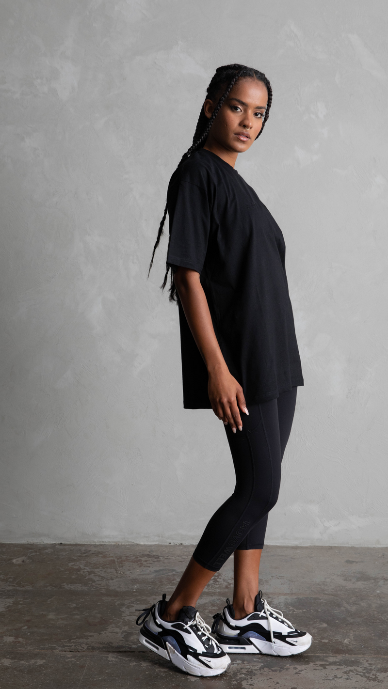 CTL Active Oversized Longline Tee - Black