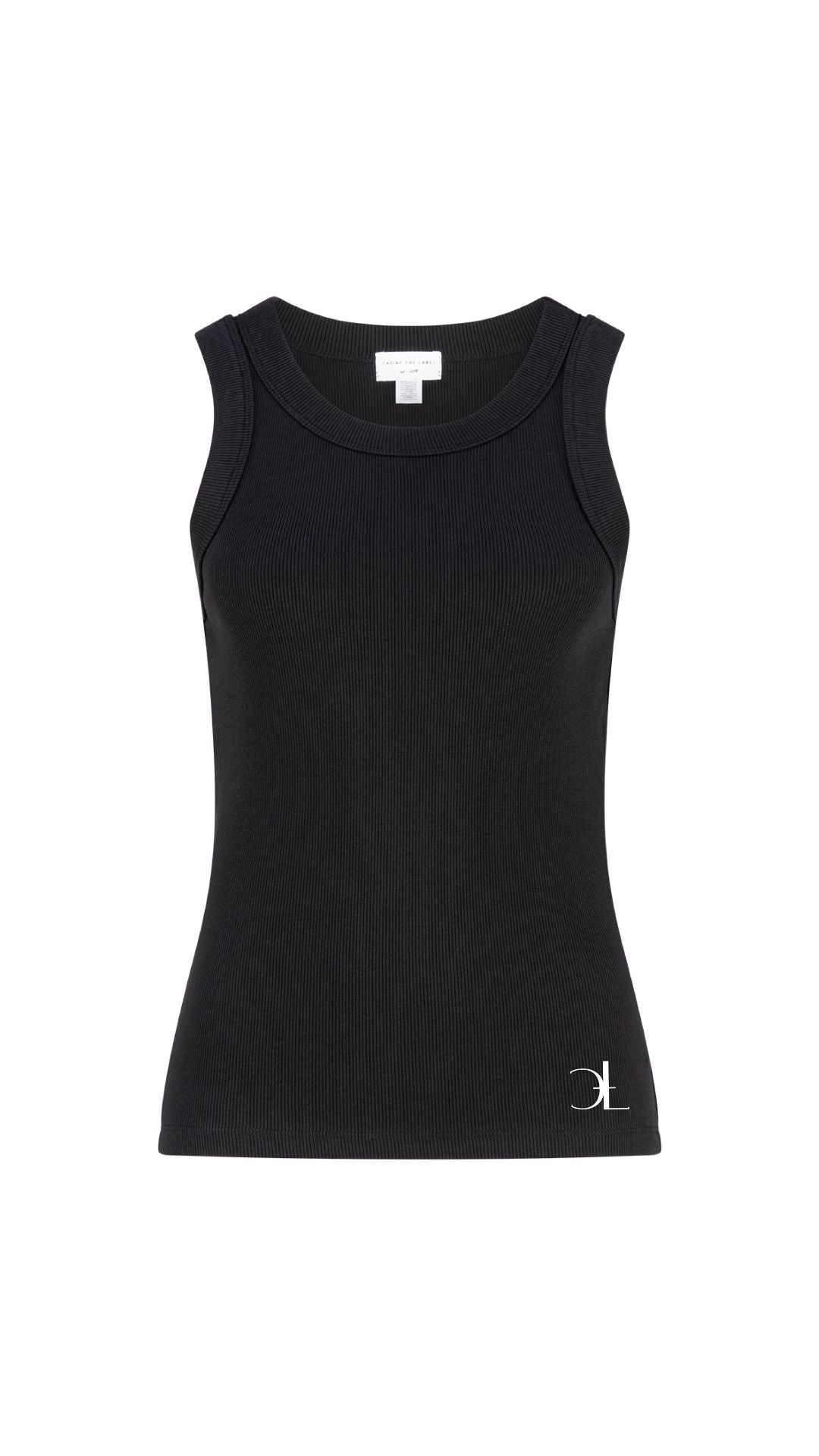 Organic Cotton CTL Logo Ribbed Tank - Black