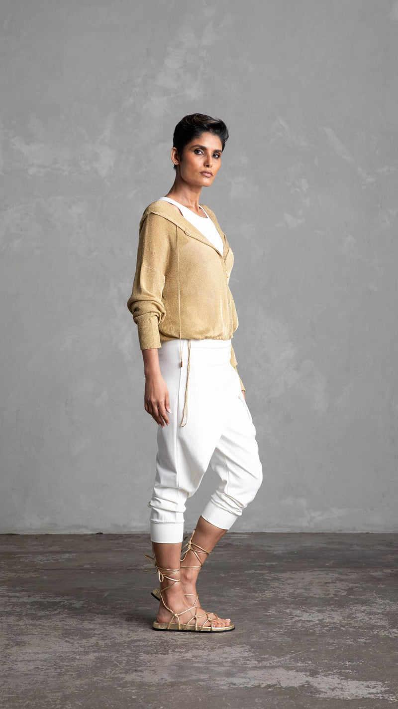 Charli Crossover Ponte Pants - Warm White