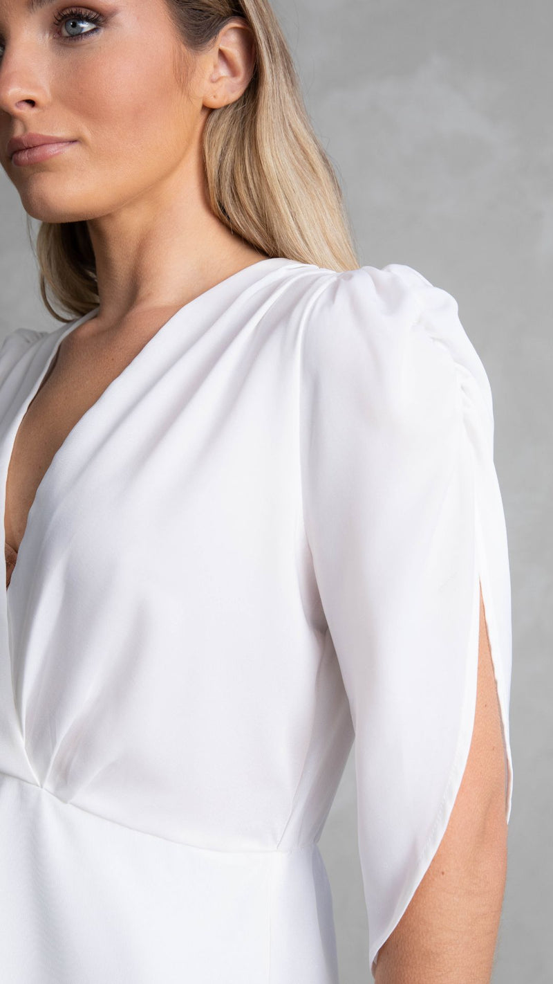 Elsa Wrap Top - White