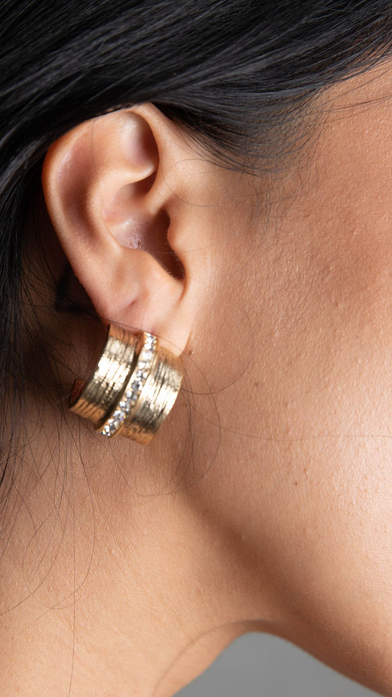 Kitte Patina Earrings - Gold
