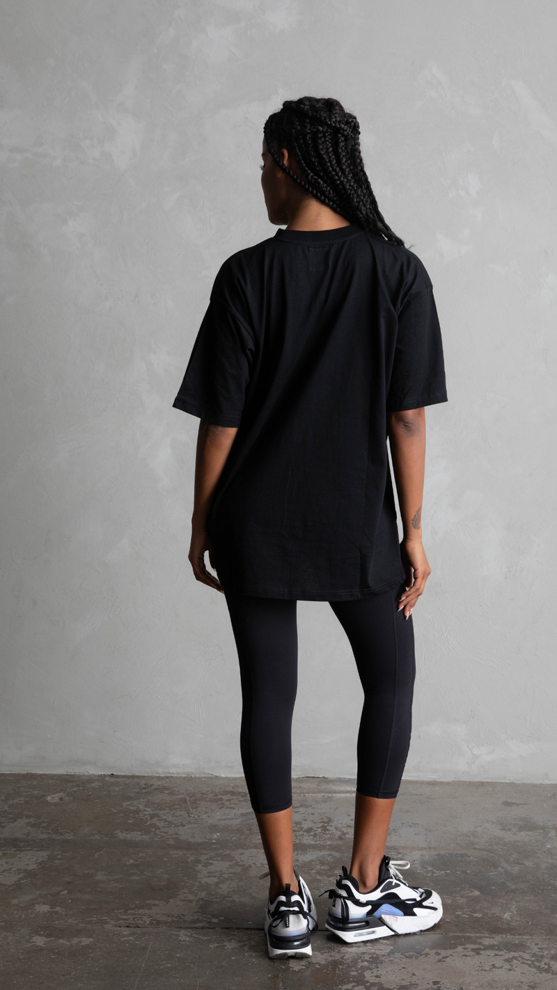 CTL Active Oversized Longline Tee - Black