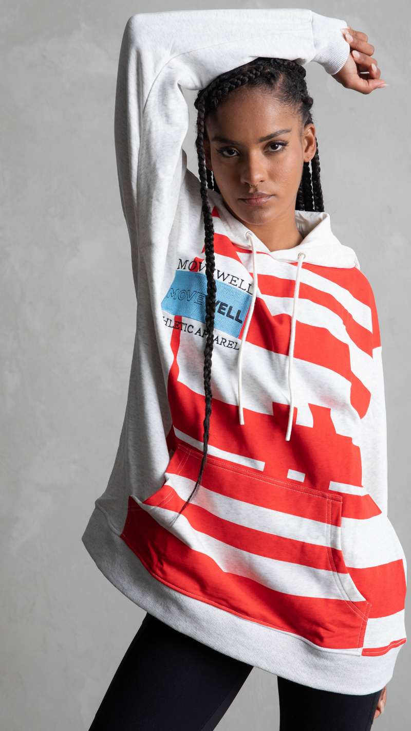 CTL Active Unisex Vintage Oversized Longline Hoodie - Grey