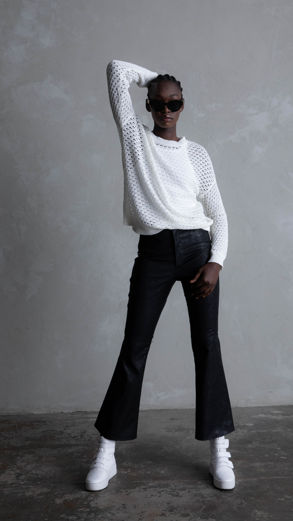 Belle Faux Leather Pants - Black