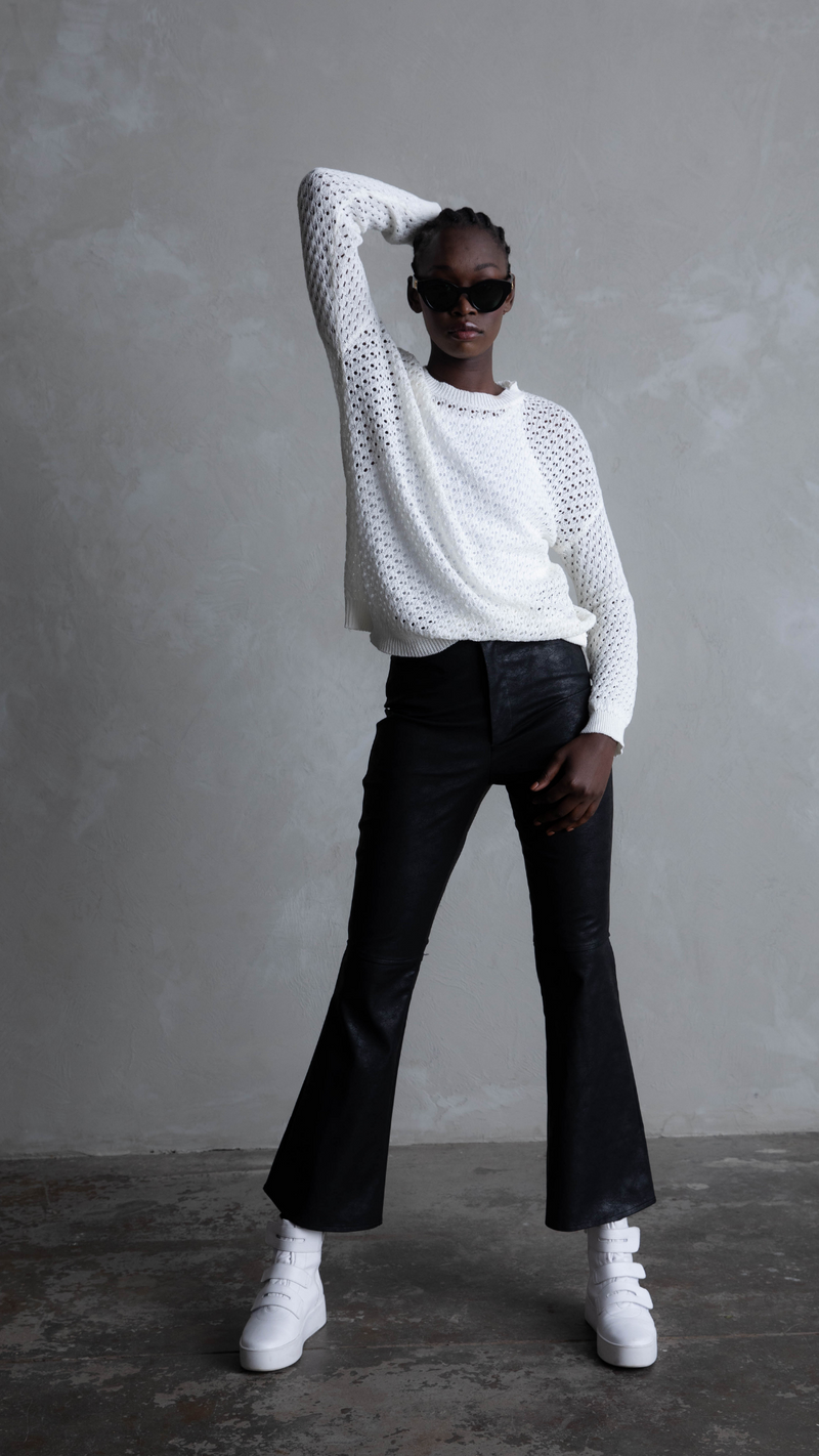 Belle Faux Leather Pants - Black