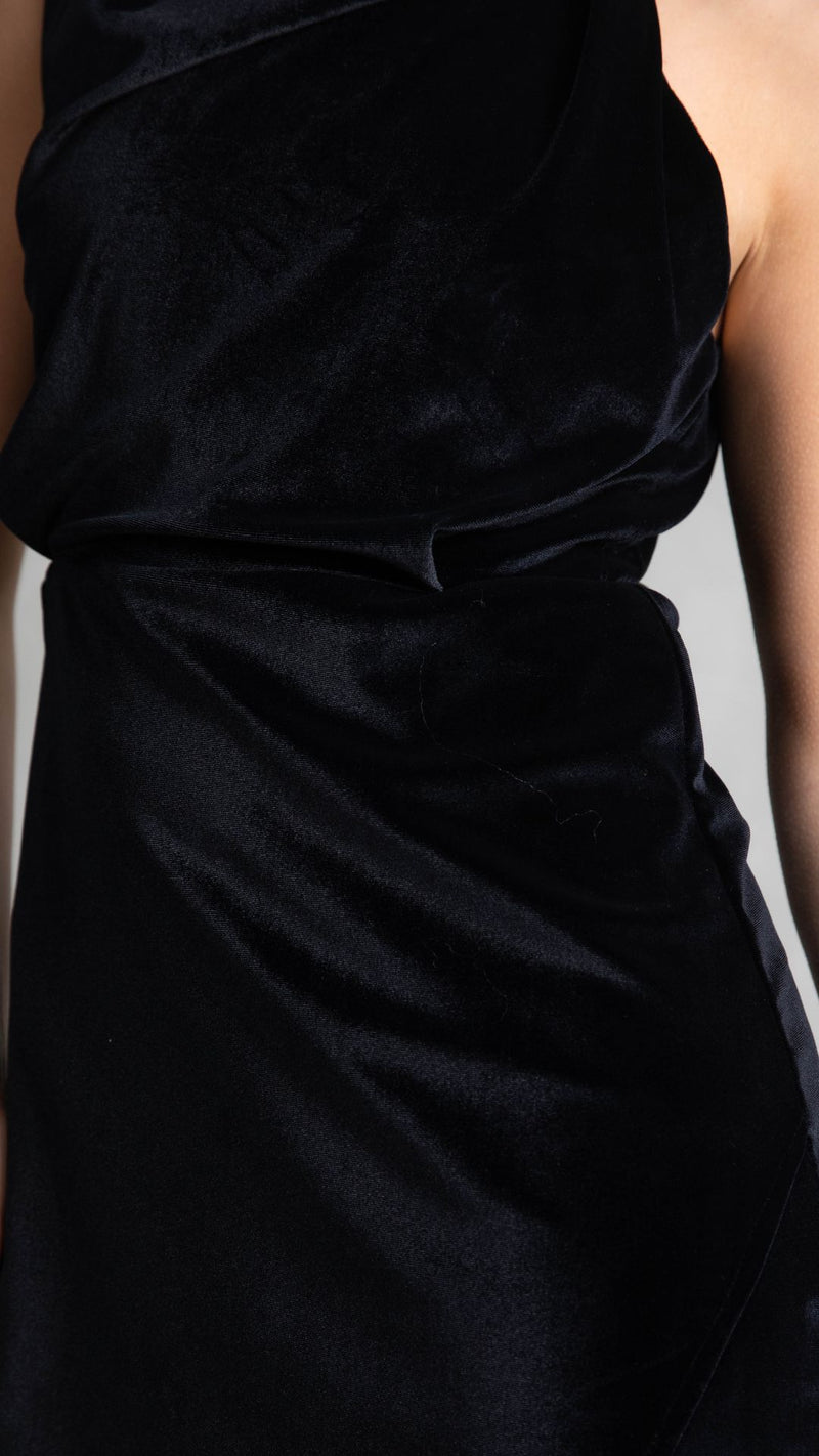 Azalea Velvet Dress - Black