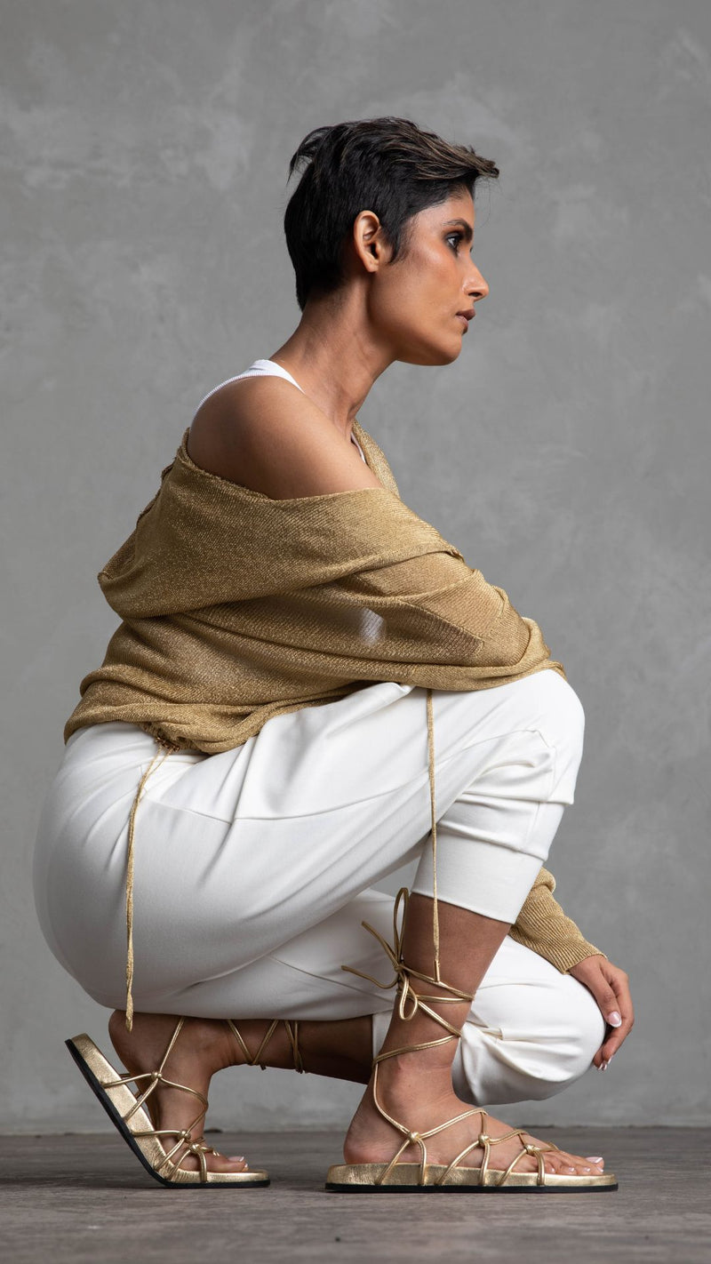 Charli Crossover Ponte Pants - Warm White