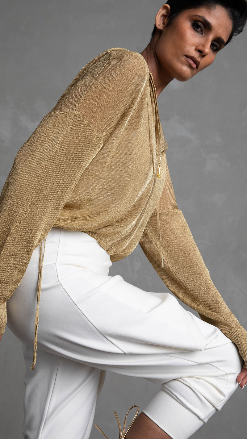 Charli Crossover Ponte Pants - Warm White