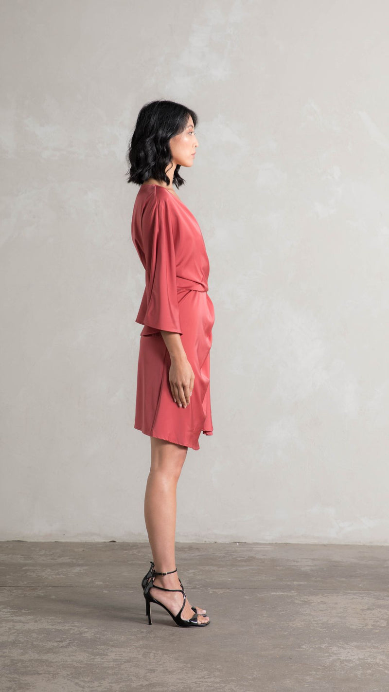 Zephyr Twist Dress - French Pink