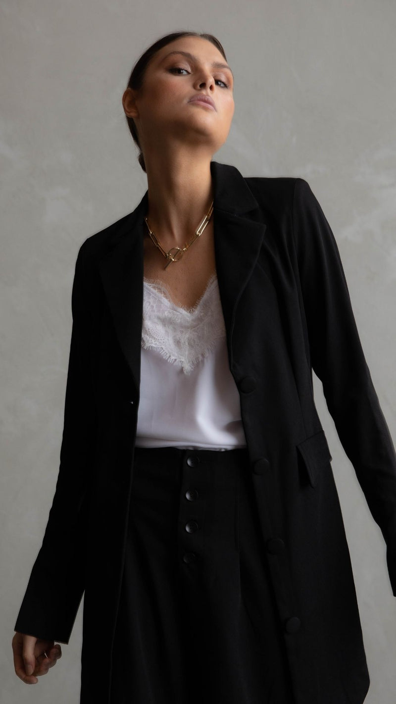 Leo Blazer Dress - Black