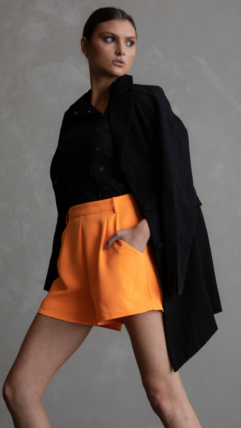 High Waisted Modern Short - Orange