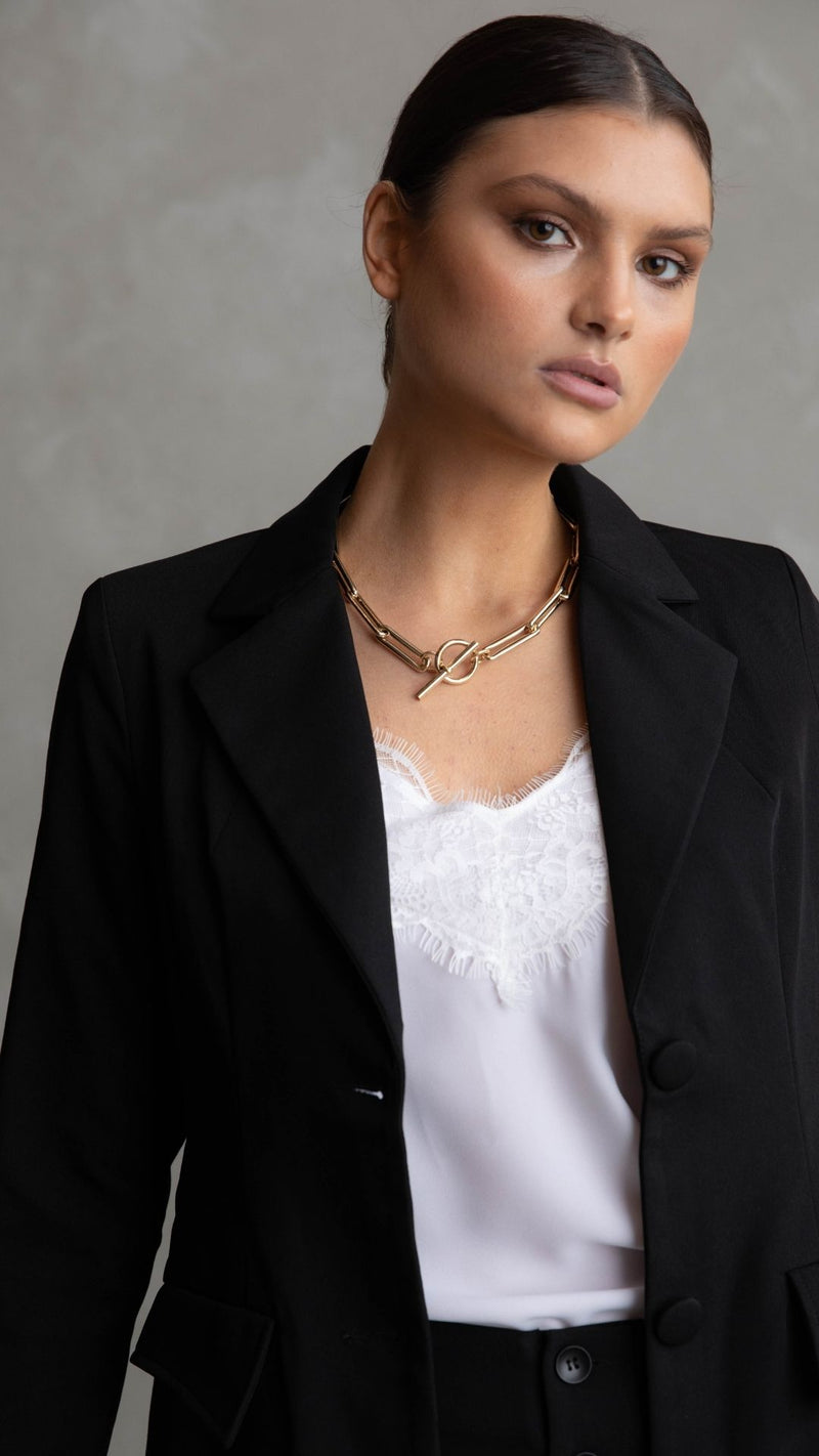Leo Blazer Dress - Black