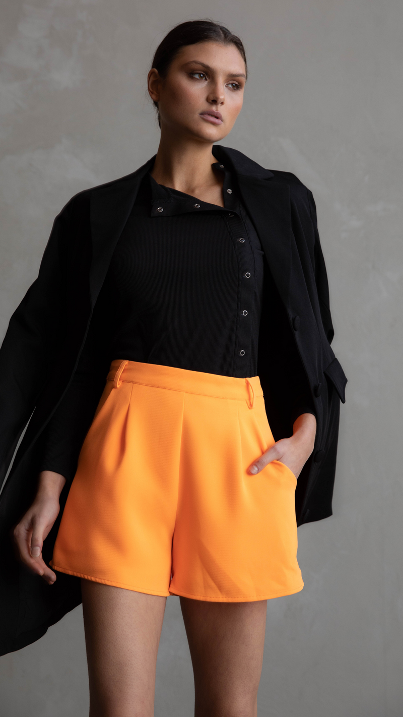 High Waisted Modern Short - Orange