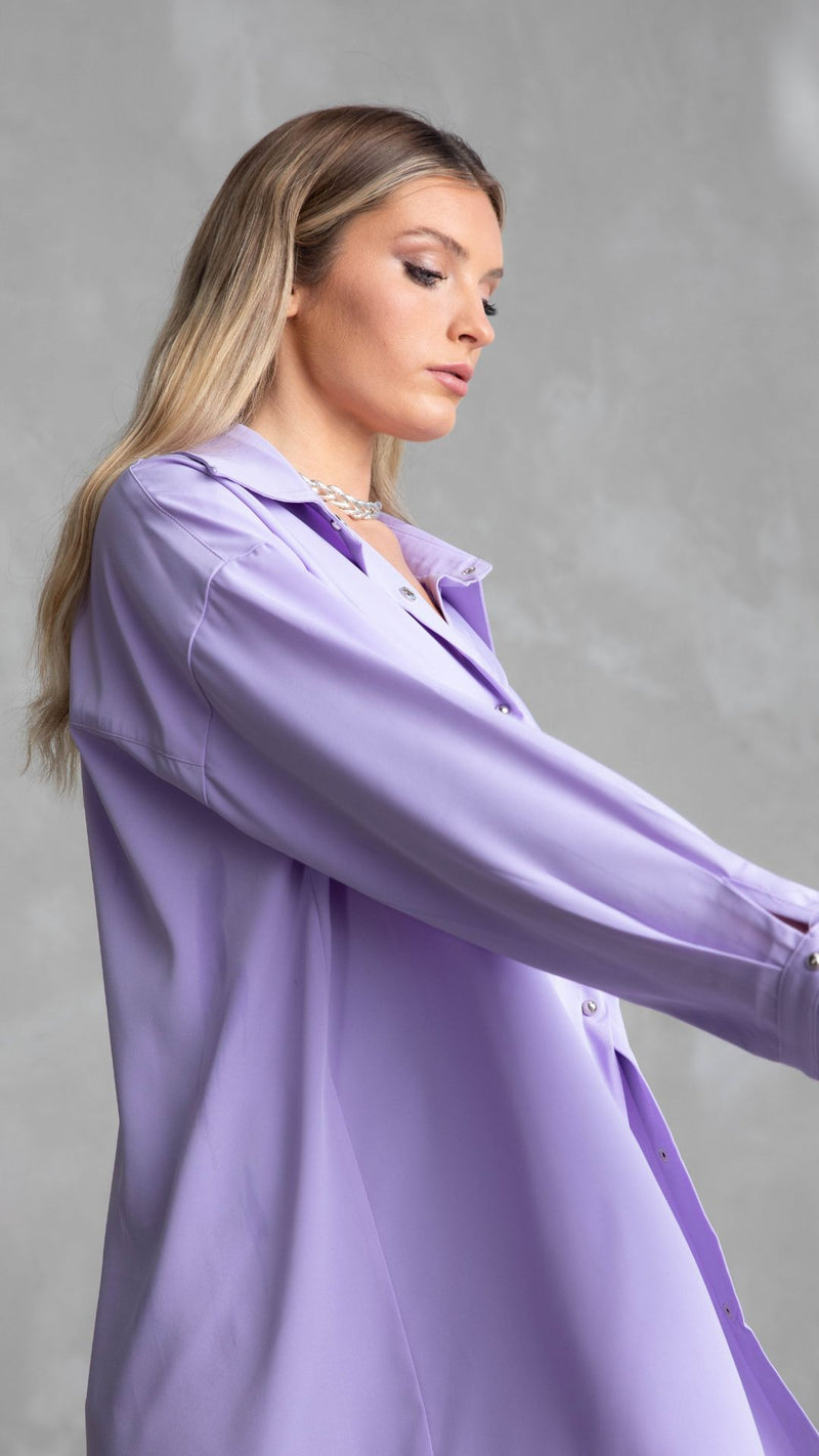 Milan Oversized Shirt - Lilac