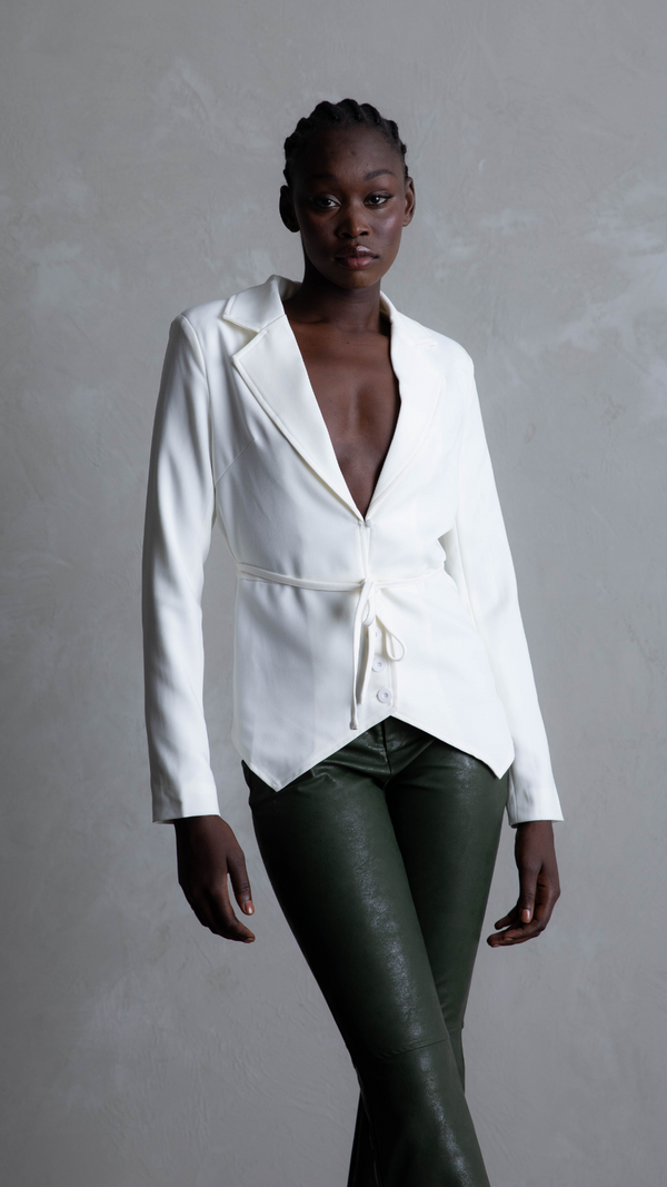 Isla Blazer/Top - White