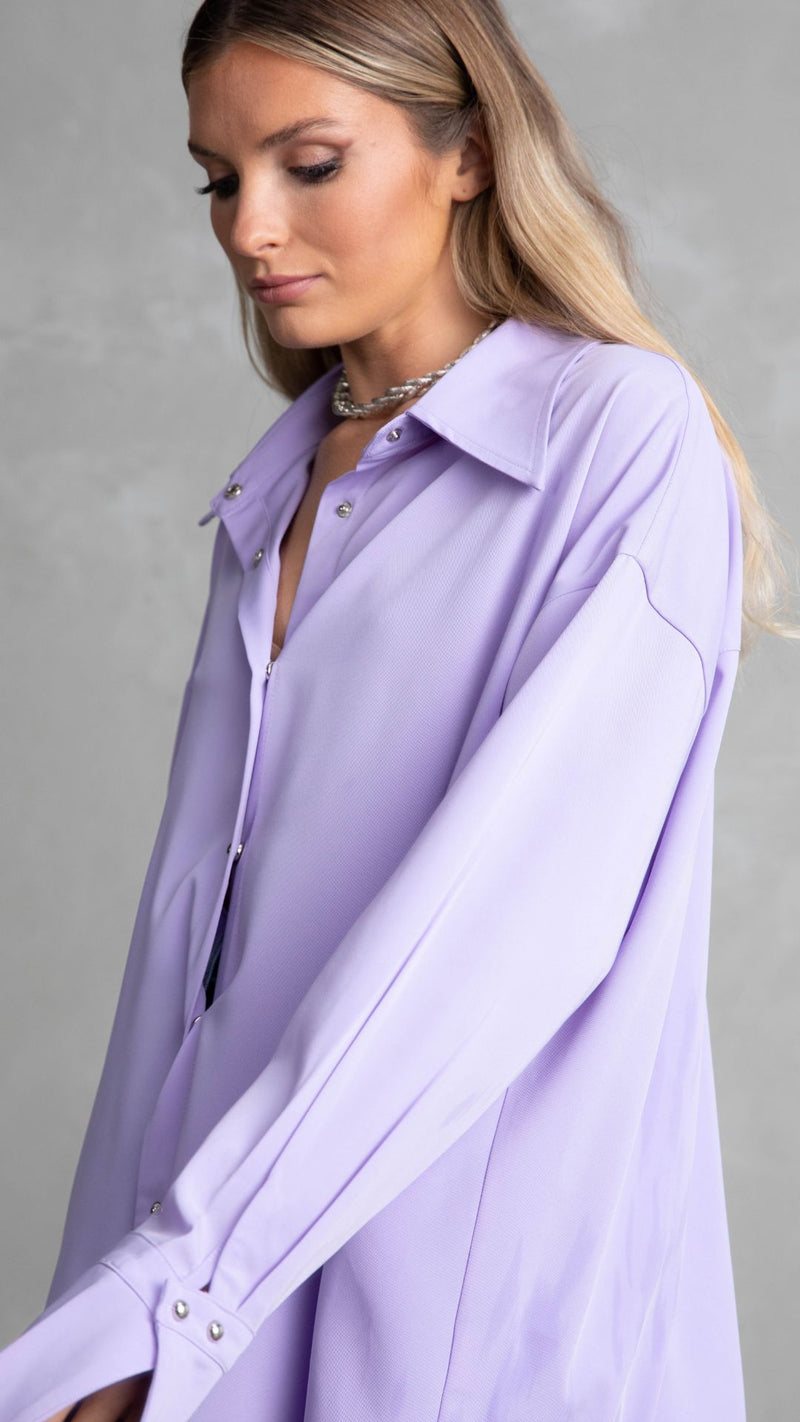 Milan Oversized Shirt - Lilac