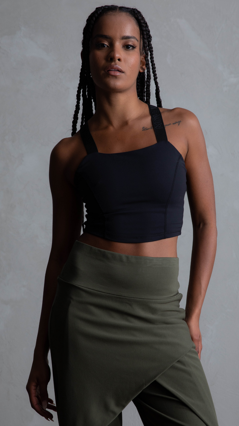 Charli Lightweight Crossover Pants - Khaki