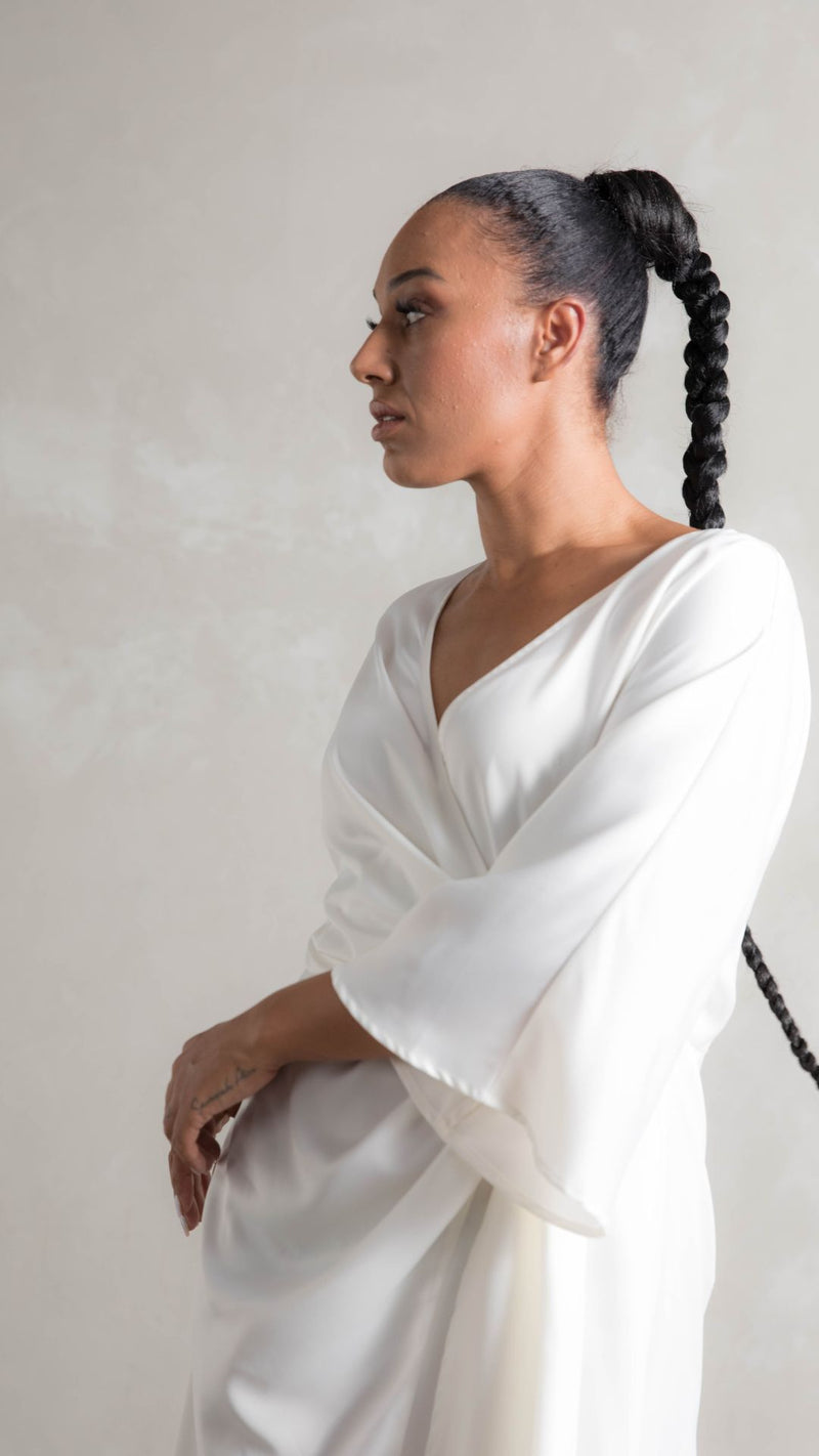 Zephyr Twist Dress - White