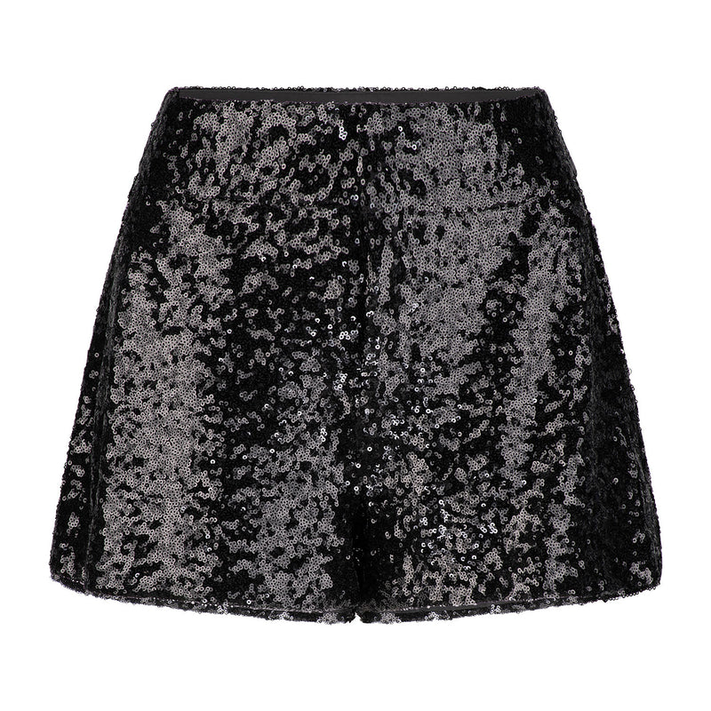 Empire Sequin Shorts - Black