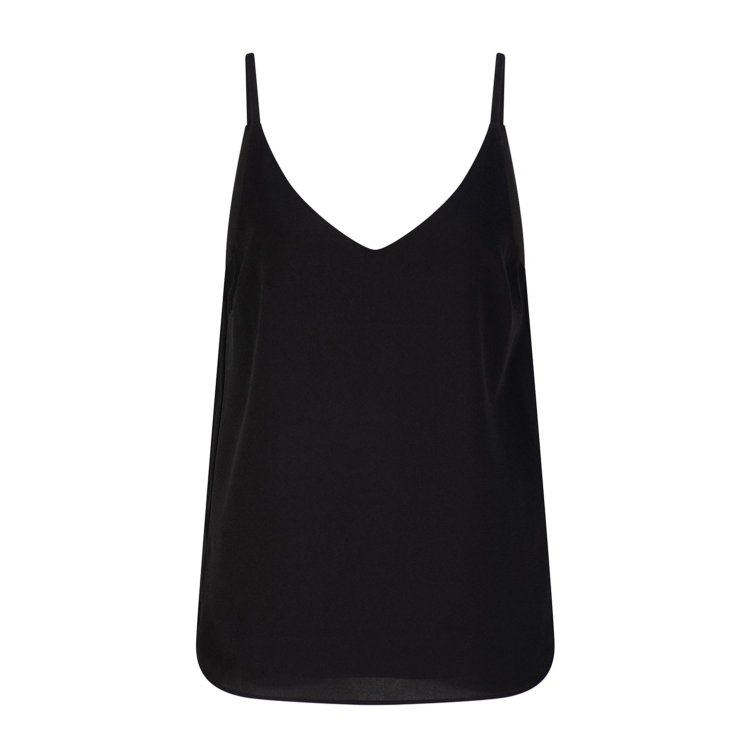 Crystal V-Neck Camisole - Black