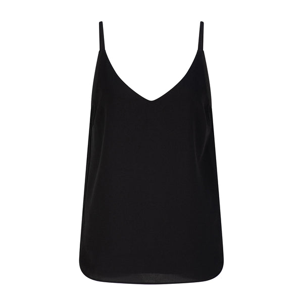Crystal V-Neck Camisole - Black