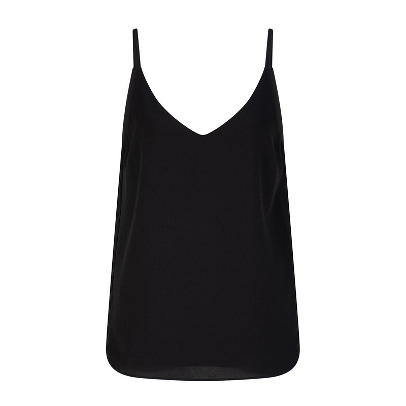 Crystal V-Neck Camisole - Black