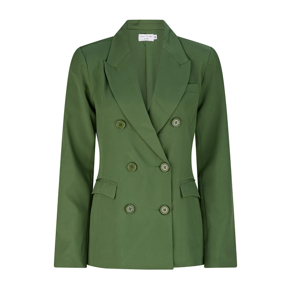 Lillie Double Breasted Blazer - Fern Green