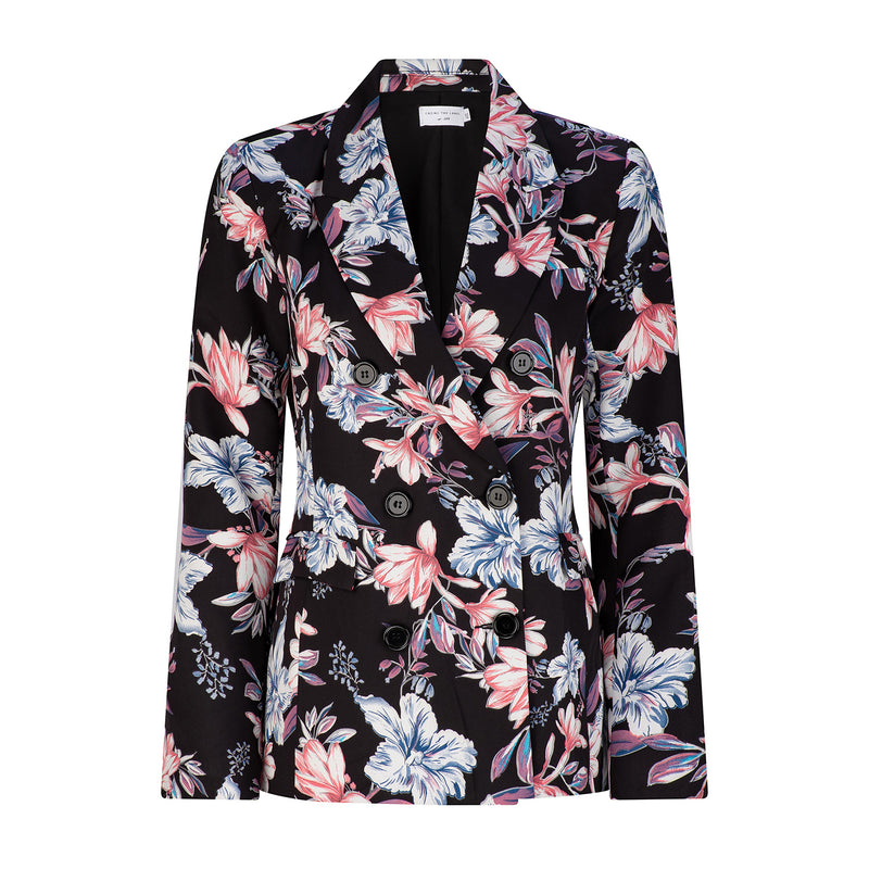 Lillie Double Breast Blazer - Floral Print