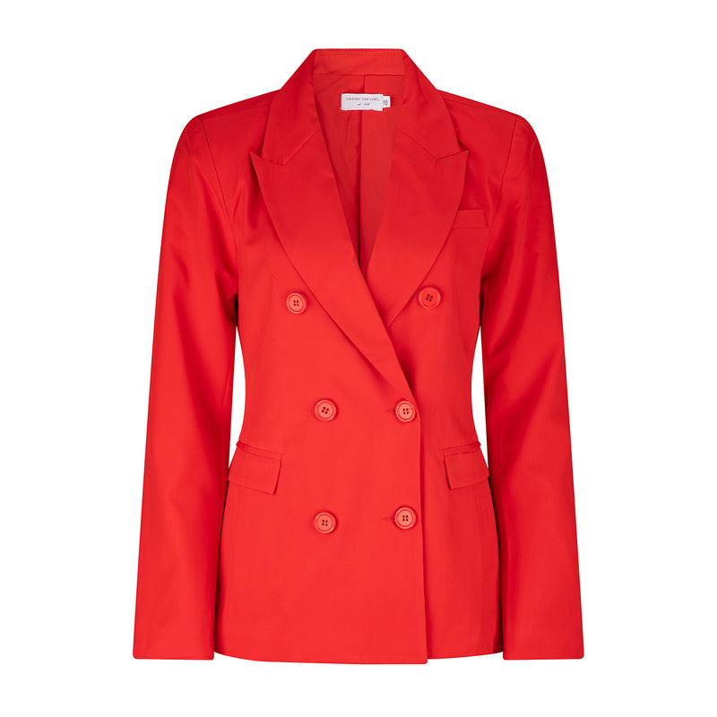 Lillie Double Breasted Blazer - Red