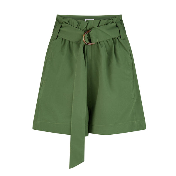 Lillie Belt Shorts - Fern Green