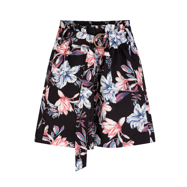 Lillie Belt Shorts - Floral Print
