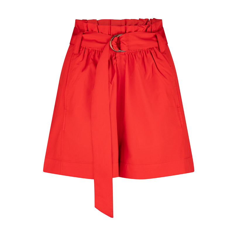 Lillie Belt Shorts - Red