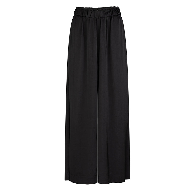 Easton Oversized Elastic Waist Pants - Black
