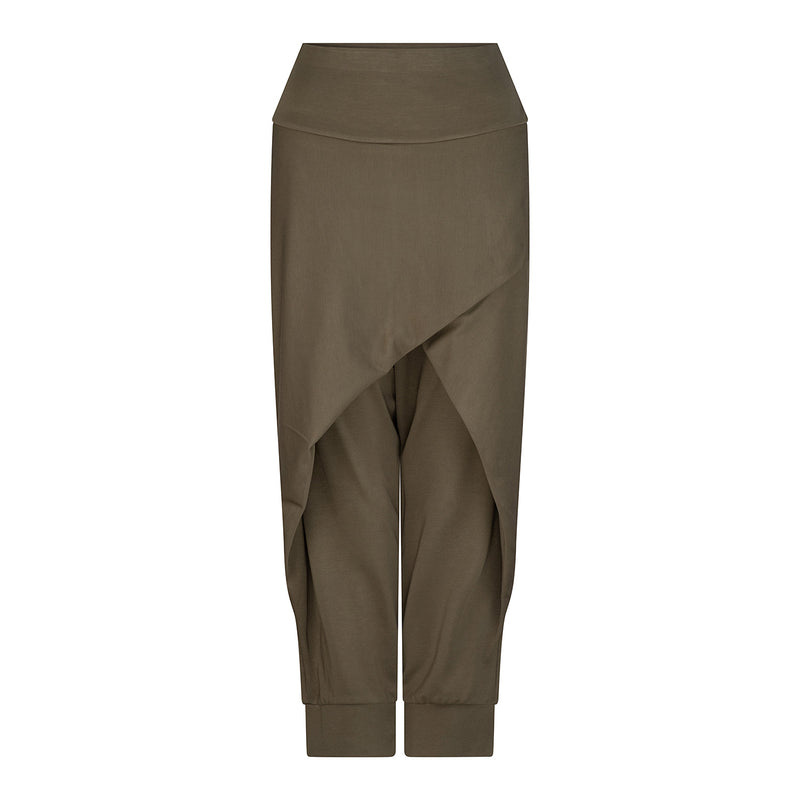 Charli Lightweight Crossover Pants - Khaki