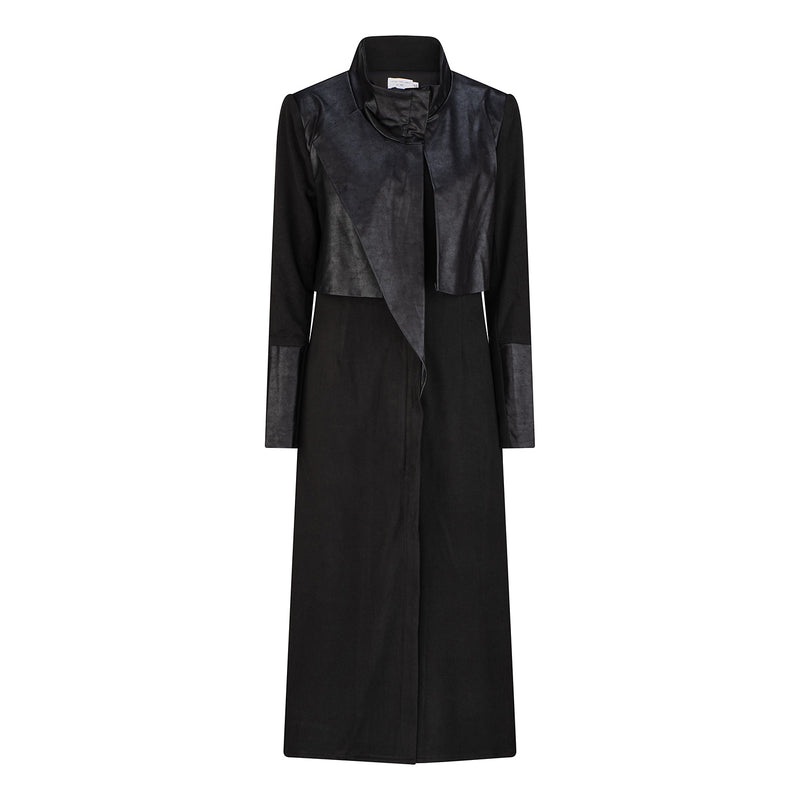 Paris Longline Coat/Dress - Black