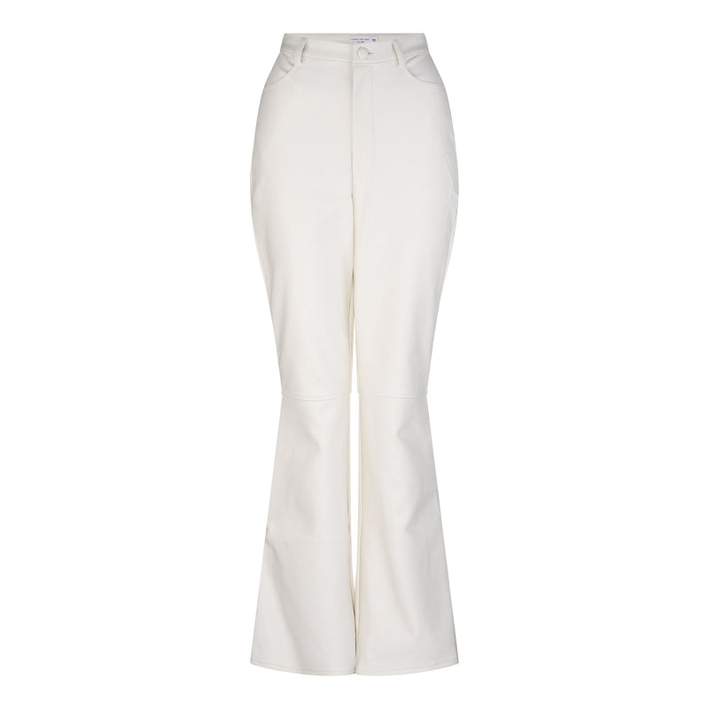 Belle Faux Leather Pants - White