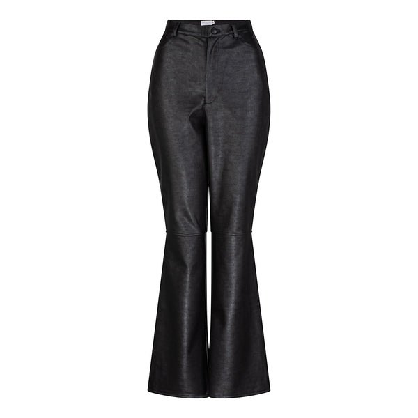 Belle Faux Leather Pants - Black
