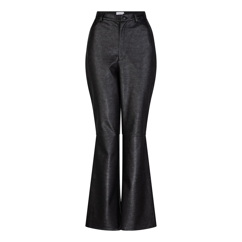 Belle Faux Leather Pants - Black
