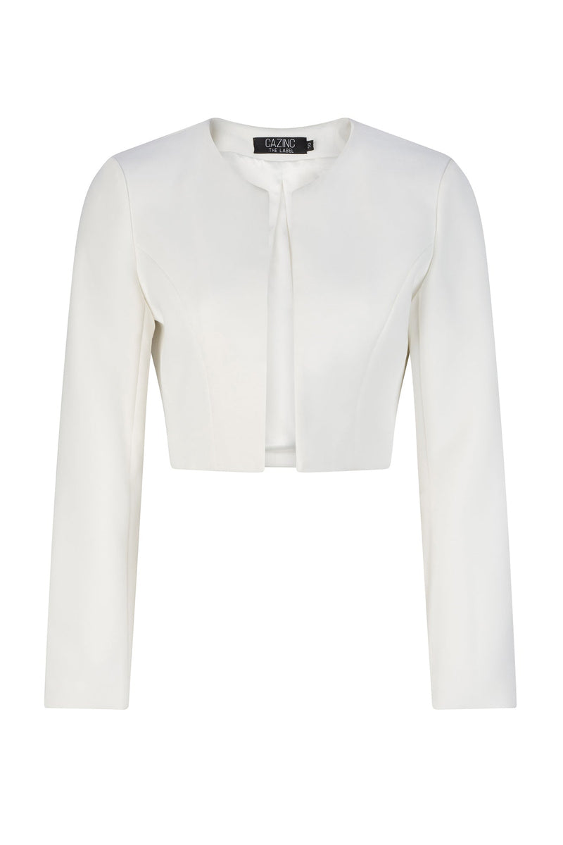 Emporium Bolero Jacket White Cazinc The Label
