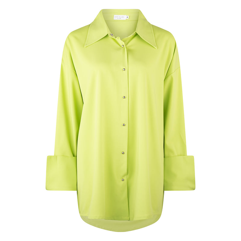 Milan Oversized Shirt - Lime Green
