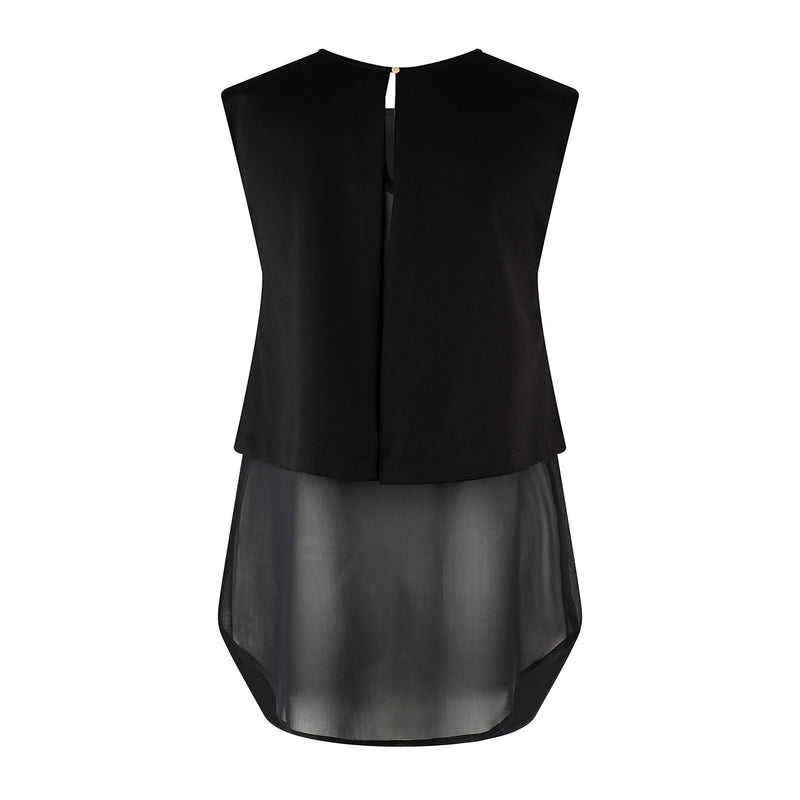 Ellie Longline Top - Black