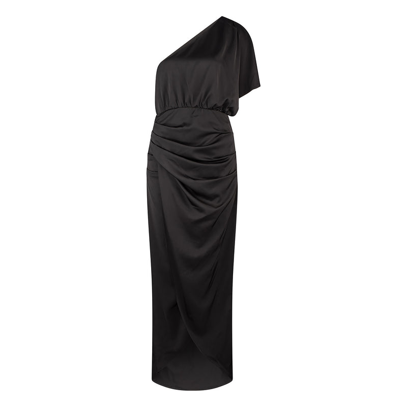 Venice One Shoulder Dress - Black