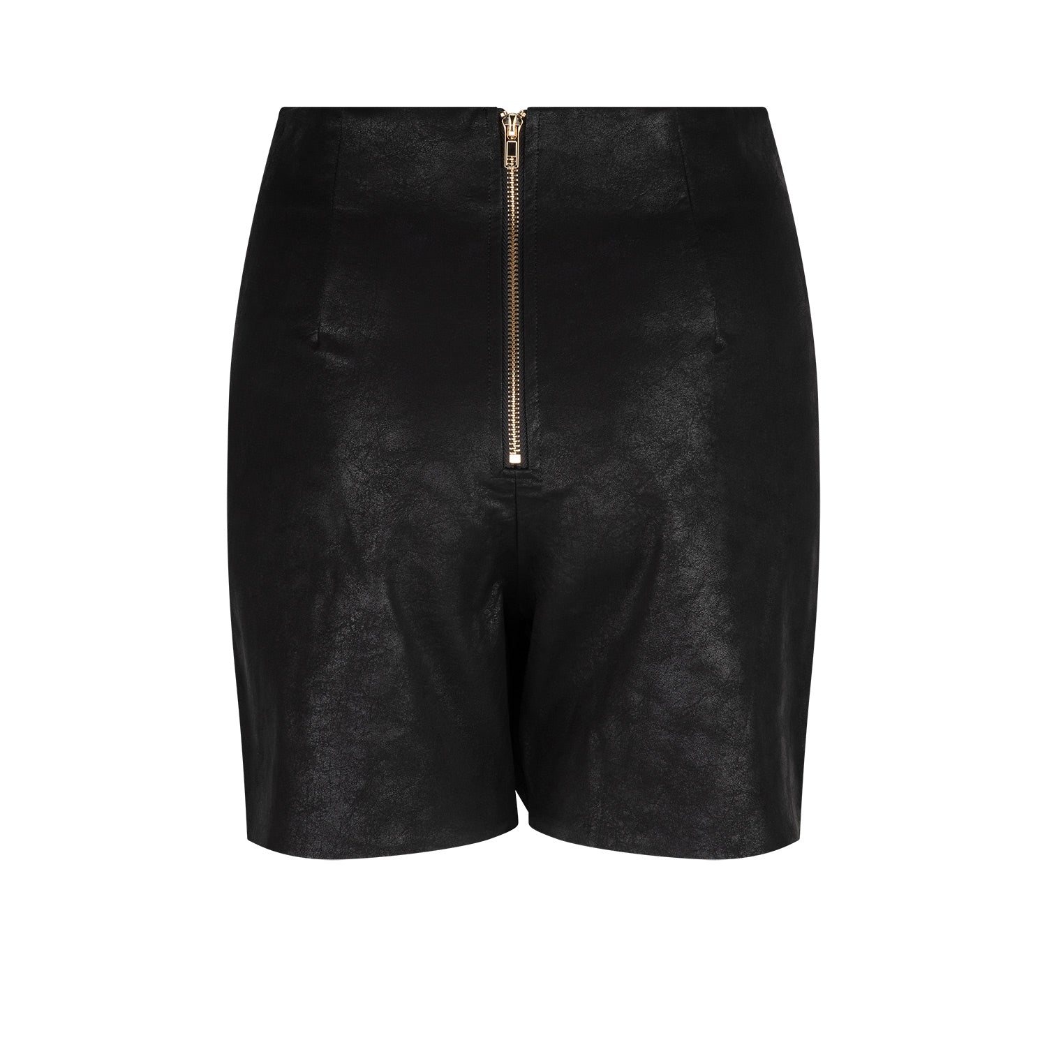 Aria Faux Leather Skort - Black
