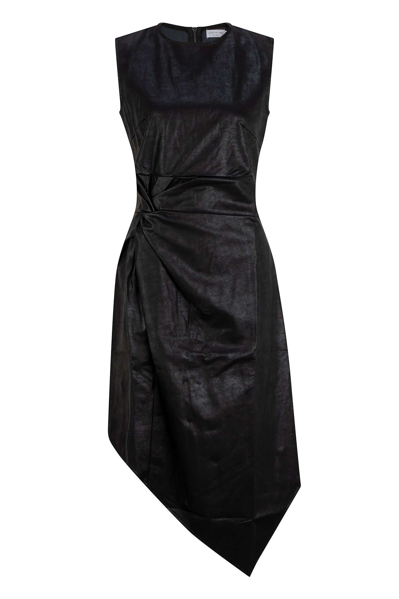 Harlow Faux Leather Dress - Midnight Black