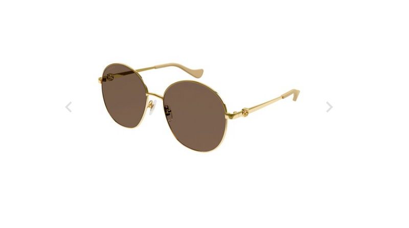 Gucci Round Retro Sunglasses - Gold
